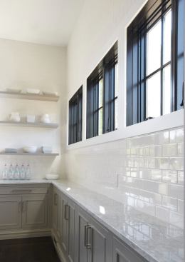 Yet "there's nothing crazy or undoable here," said the judges of the attractive details, including gleaming subway tiles, handsome cabinets, crisp-looking dark-framed windows, and open shelving. 