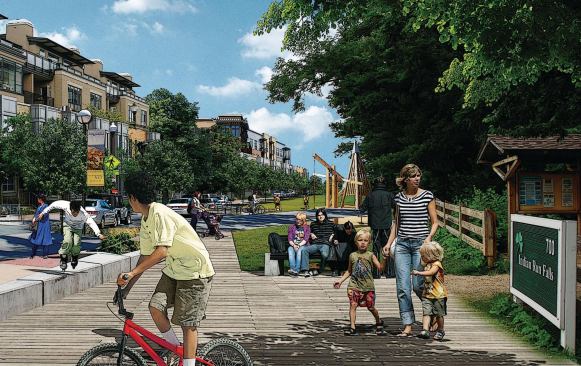 A rendering for the Bridge Street Corridor project.
