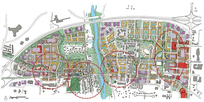Bridge Street Corridor, a new town center with 3 million square feet of mixed-use development, will help Dublin, Ohio, compete for residents and employers who want to live and work in Main Street settings.

