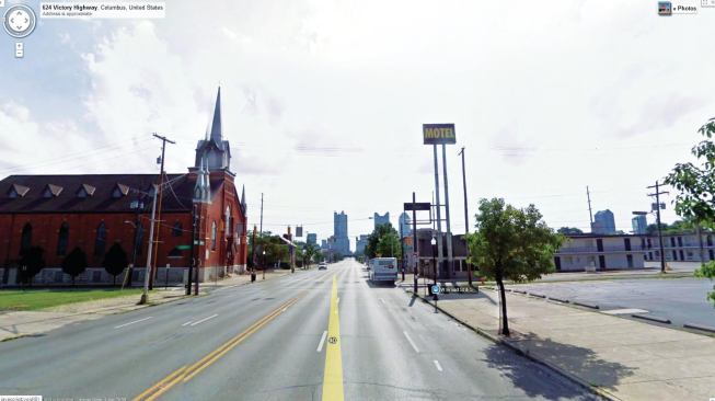 A Google street view of East Franklinton.