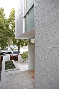A look at the front entry path to Bucktown Three.