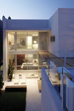 The home's courtyard acts as a secluded, generously-sized oasis in the middle of its Chicago neighborhood.