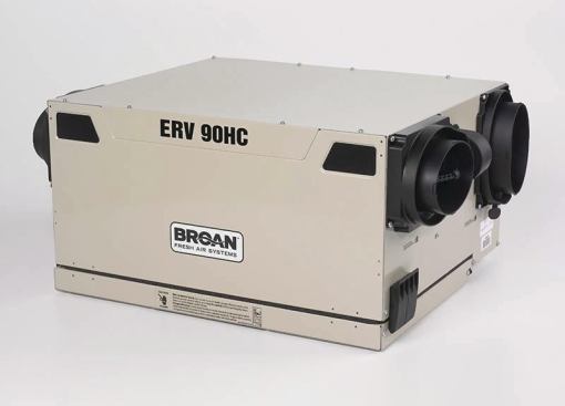 Air It Out Because the home is so tight, it needs a way to bring in fresh air. So, the team specified a Broan ERV90HCS energy recovery ventilator. The unit will replace stale air with fresh and reduce the burden on HVAC systems. Installed in the attic, the box includes washable foam filters, a high-pressure blower, and wall control panels. www.broan.com.