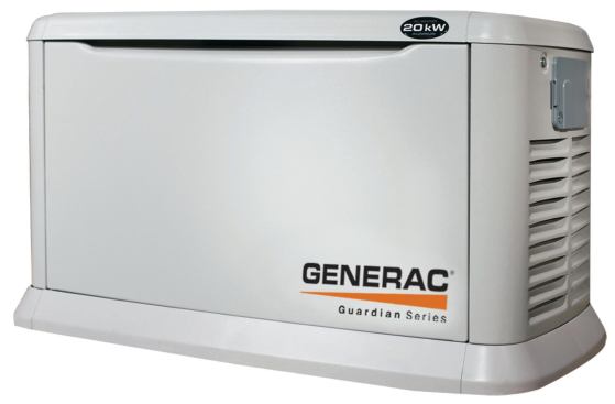 Power Station With hurricane country nearby, a Guardian series 20-kilowatt standby generator from Generac is installed in the home. The air-cooled unit automatically provides backup power in the event of an outage thanks to a GenReady load center with transfer switch. It switches back when power returns. www.generac.com .
