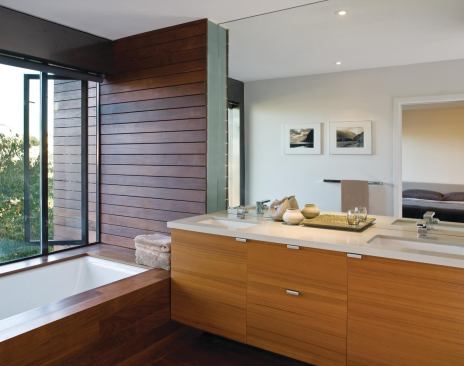Generous windows allow for light and views in spaces such as the master bath.  residential architect, March-April 2010  Choy Residence, San Francisco  Terry & Terry, San Francisco