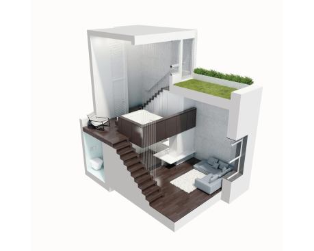 2013 RADA / Architectural Interiors / Merit Award: Manhattan Micro Loft, New York / Specht Harpman