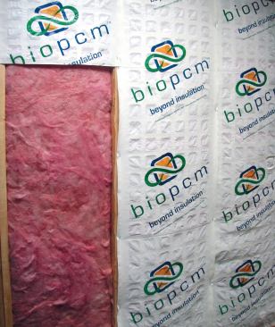 Phase-Change Materials Bio-based products embedded in gypsum wallboard, insulation, glass, ceiling tiles, and other building materials release energy as they freeze and thaw to help regulate indoor and thermal energy temperatures and reduce a building’s energy load. They also can be used in thermal energy storage.