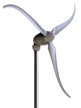 Skystream 3.7 is a grid-connected wind turbine designed to work in low wind speed situations. It offers a rated capacity of 2.4 kilowatts, and has a 12-foot rotor diameter. The product features a cut-in wind speed of 8 miles per hour and wireless remote monitoring. Southwest Windpower. www.windenergy.com .
