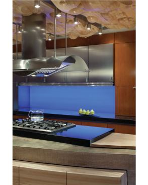 The kitchen is a remodel, and the owners wanted a clean, contemporary look.