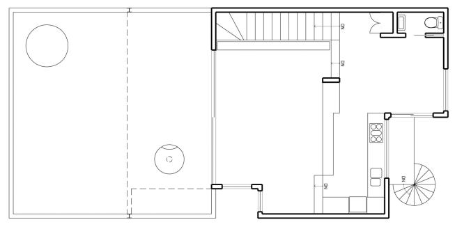The second-level floor plan.   residential architect June 2008  Beaver Street Reprise, San Francisco  Craig Steely, San Francisco
