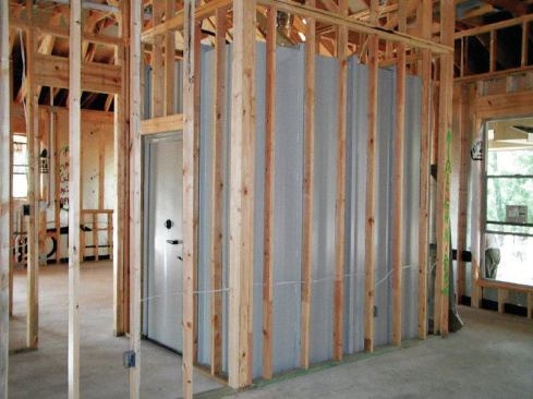RhinoVault Offering a range of safe rooms, panic rooms, and security vaults, these drop-in and modular rooms can be outfitted with wood overlays or sheet rock as well as electrical outlets, lighting, secure venting, and communication line conduits. High-strength, wedge-type anchors over concrete slabs provide FEMA rated high-wind protection. Also available are security pocket doors, high-caliber ballistic protection, and two-hour fire protection. www.rhinovault.com. 