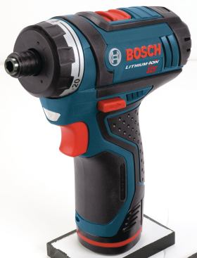 DRIVING RANGE: When you need to work in tight spaces, the 12-volt PS21 Pocket Driver is the solution. Ideal for electricians, plumbers, HVAC contractors, and cabinet installers, the tool features a 5.6-inch head and a 7-inch length. It weighs 1.8 pounds, delivers 265-in-lbs. of torque, and features a two-speed drive train (0-350rpm / 0-1,300rpm).  Bosch Power Tools and Accessories. 877-267-2499. www.boschtools.com.