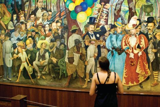 Students visited a museum housing Diego Rivera’s "Dream of a Sunday Afternoon" in Alameda Park, originally painted in the Hotel Prado in 1947.