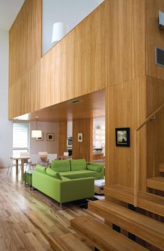 Webber has a warm spot for pecan wood. “Our work is mainly modern, but we find that pecan is one of the woods that can work in almost any setting,” the architect says. Part of the hickory family, pecan is tough and resilient, the Hardwood Information Center says. It “brings some of the warmth and elegance of walnut but maintains a relaxed air,” Webber adds. The firm used it on the Fairfield House (right). Hardwood Information Center, 412.244.0440; www.hardwoodinfo.com.