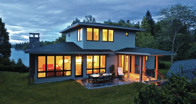 Durable cedar siding clads this Five Star Plus Energy Star-rated home in Burlington, Vt.