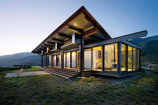 Full-height windows and glass doors in each room put the stunning landscape on constant display.
