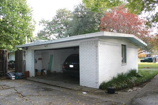 The existing garage before the renovations.

