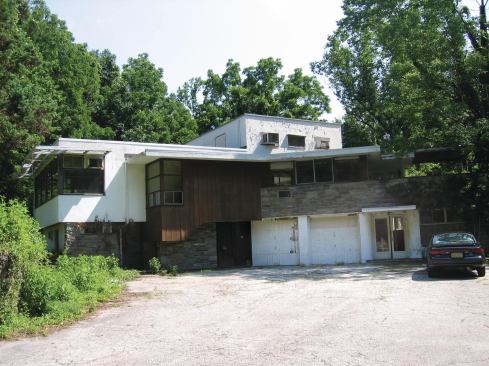 Studio elevation after the original additions and renovation.