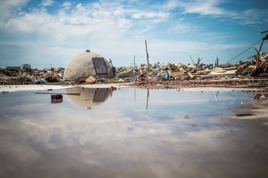 The Molsbees lost another house to a tornado in 1999 and say they will not rebuild. Round structures (above) withstand high winds better than ones with corners.