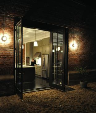 New openings were made in the old building to encourage good flow between the kitchen and the brand-new garden. 