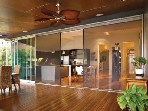 #13 Centor Architectural Retractable Screening System The S1E retractable screening system combines the company’s insect screen with a privacy blind. For summer days, the blind can be pulled out to block solar heat gain; in winter, it can help retain the home’s heat at night. The shade, made of tightly woven PVC fiberglass mesh, is available in privacy or shade fabrics for varying levels of translucence. The screen and blind slide horizontally along separate tracks; a shock-absorption system prevents the screens from being damaged if a person or pet walk into them. 866.255.0008.
www.centorarchitectural.com.