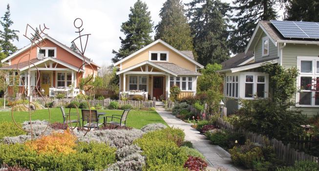 Garden Variety A joint venture with The Cottage Co., Greenwood Avenue Cottages was developed under the city of Shoreline??s new Cottage Housing Development code. The cottages range in size from 768 to 998 square feet.