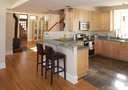 Wood-Burning Stove

The Morso 3440 wood-burning stove features a tertiary air supply system that ensures all fuel gases are burned, the company says. The cast-iron unit delivers up to 35,000 BTU/hour. It is EPA-approved and has received the Nordic Swan Eco-label, a European standard. 866.883.9619. www.morsona.com.

Paint

The home’s interior features Sherwin-Williams’ Harmony paint, a zero-VOC, low-odor formula that also offers long-term durability and good hide, according to the firm. The paint, which is available in a primer and a topcoat, is Greenguard-certified and has antimicrobial properties. 800.474.3794. http://www.sherwin-williams.com/.

Countertops

Renewal specified IceStone countertops for the kitchen in Arctic sage and for the second-floor bathrooms in Alpine white. The Cradle to Cradle–certified material is made with 100% recycled glass and cement. Twenty-nine standard colors are offered; custom options are available for commercial projects. 718.624.4900. www.icestone.biz.

