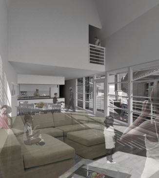 Interiors will be kept light and airy, promoting cross ventilation. In addition, construction will be done with recycled wood framing, recycled insulation, low VOC paints, and high-efficiency mechanical systems.