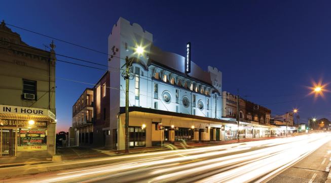 The Majestic Theatre was built in 1921 and  has served as a vaudeville venue, a movie palace, a roller skating rink, and now an apartment building.