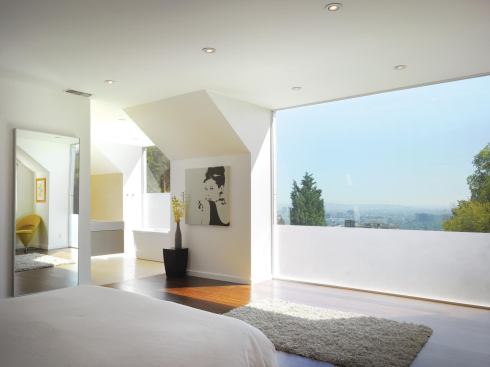The master suite gets lots of natural light.


