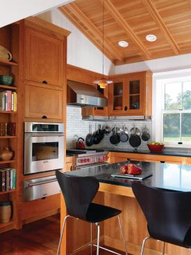 The interior of the riverside home in Westport, Mass.