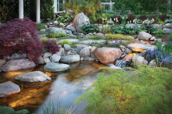 Daryl Toby discovered stone carvers in regions of Asia known for generations of stone-working skill, which inspired the showroom of innovative flame stone sculptures, mirror basalt fountains, and salvaged artifacts at AguaFina Gardens International.