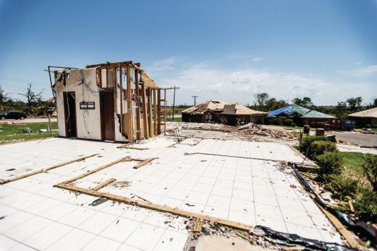 Good Job This safe room is all that remains of a Moore, Okla., house destroyed May 20 by an EF5 tornado. The photo shows the wall plates on the floor that used to be bedrooms and closets, but the reinforced safe room built into a bathroom survived the devastation. 