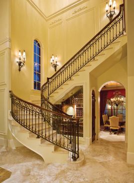 This stair incorporates a viewable wine cellar.