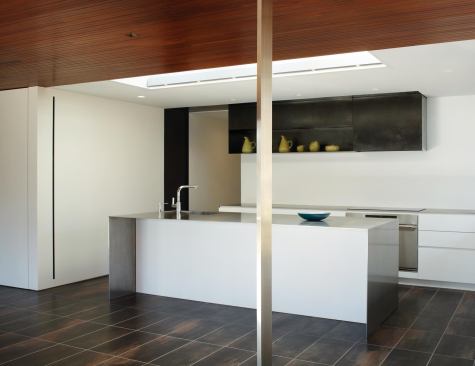2012 Kitchen/Merit: Neutra Glen Residence, Stamford, Conn., by Joeb Moore + Partners, Greenwich, Conn.   This remodeled kitchen represents an effort to project the vocabulary of Richard Neutra—the house’s original architect—into the present day.