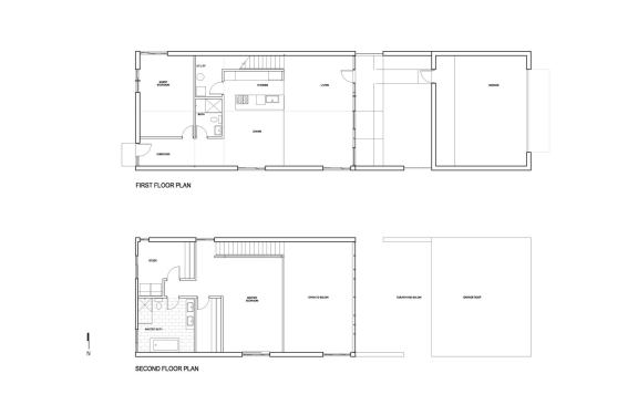 The home's first and second floor plans.