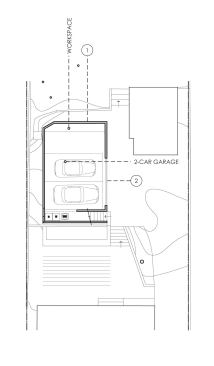 The garage-level plan.