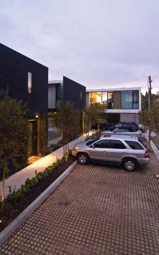 Some of the units overlook the courtyard, providing a natural form of built-in security.