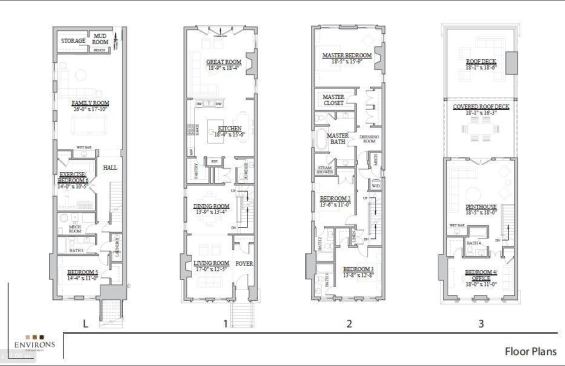 The house is wider than its predecessor. One of the ways to make the interior spaces live large is to design so there are clear sightfulines to exterior walls on either side. 