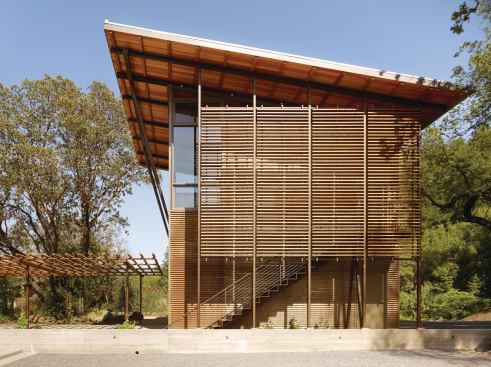 An exterior shot of the Sonoma, Calif., house. 