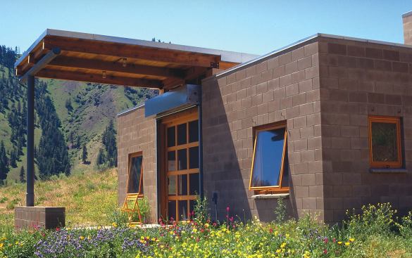 The tiny, 

off-the-grid Marquand Retreat takes simplicity to a sublime extreme. The tower holds a cistern.