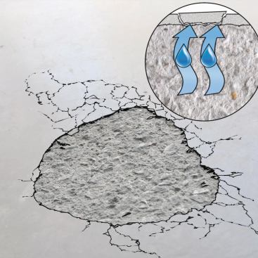 Flaking Concrete Spalling of a thin surface layer early in a slab’s life usually means the finisher troweled bleed water back into the cement paste on top of the slab and sealed the slab surface, trapping water beneath a brittle top skin, and setting up a weak layer between the surface and the base.
