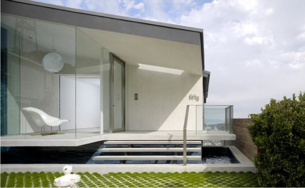 2009 rada  Kokoris Residence, San Francisco  Grand Award/Architectural Design Detail  Jensen Architects, San Francisco   The stairs to this simple, covered front porch in San Francisco cross over a dramatic water feature.