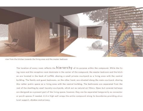 A view from the kitchen toward the living area and master bedroom.


