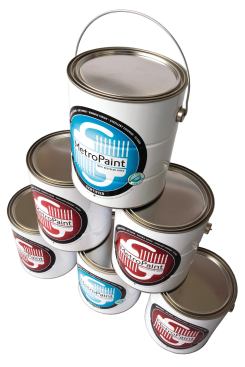 METROPAINT. Made in Portland, Ore., and available in the Pacific Northwest, this company offers two lines of its recycled latex paint. The original line has a higher VOC level, but the organization also offers a version that is certified to both Green Seal and MPI recycled paint standards. A variety of colors are available, but exact matches cannot be guaranteed. MetroPaint is sold in 1- and 5-gallon sizes. 503.234.3000. www.oregonmetro.gov/paint.