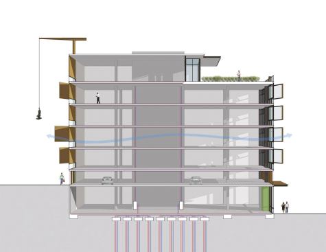 A section drawing of Art Stable.