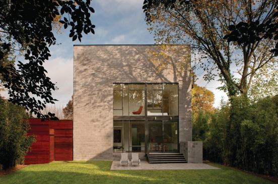 The owner requested a compact building footprint to maximize the outdoor space.


