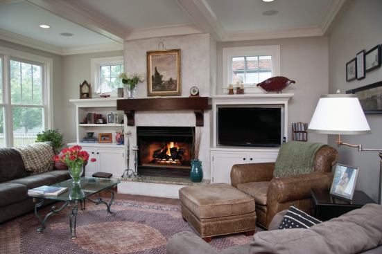 Details like built-ins and windows that vary in size contribute to the home's classic appeal and make the house look like it has been a part of the neighborhood for a long while. 