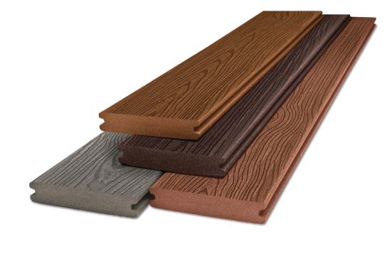 Composite Sketch Made from 95 percent recycled materials such as plastic and wood scraps, the company’s composite lumber features the look of high-definition wood grains, exotic hardwood species, and comes in a variety of colors. The manufacturer says the low maintenance products will not warp, cup, or twist and will require no sanding, staining, or painting. The boards also resist fading, staining, scratching, and mold. Trex Co. 800-289-8739. www.trex.com. Circle No. 14.

