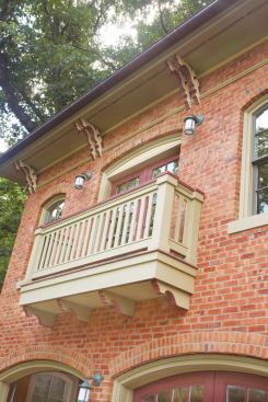 Detailing trim, ornament, and form are taken from the existing home.